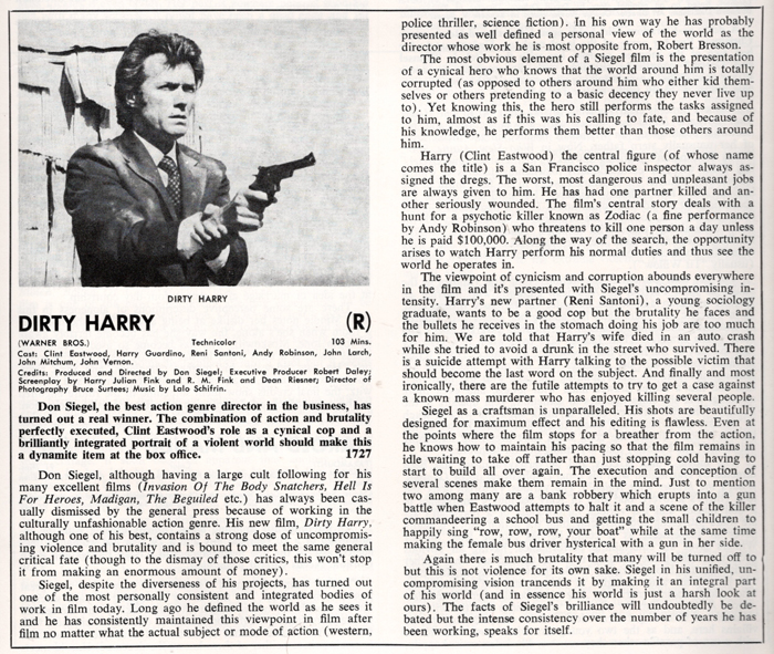 Movie Review: Dirty Harry (1971)